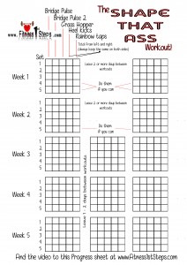 Fitness1stSteps Shape That Ass Progress Sheet   Fitness 1st Steps