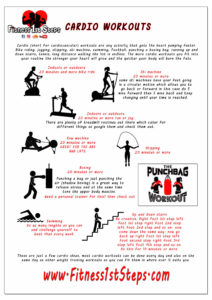 Different cardiovascular exercises